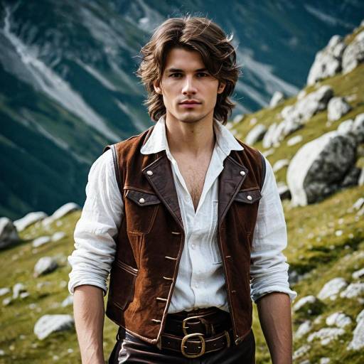 Young Man in Traditional Alpine Attire