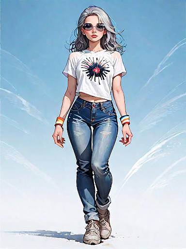 Stylish Woman in Casual Outfit