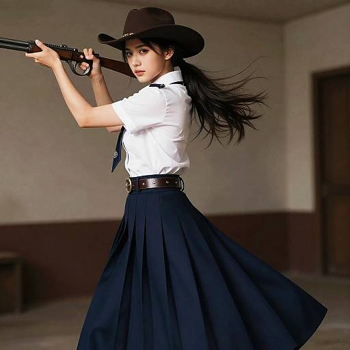 Dynamic Photorealistic Cowboy Shot Portrait