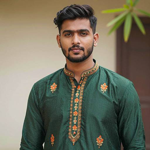 Photorealistic Portrait of Young South Asian Man