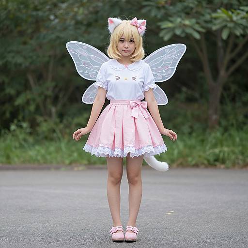 Kitty Fairy Costume with Wings