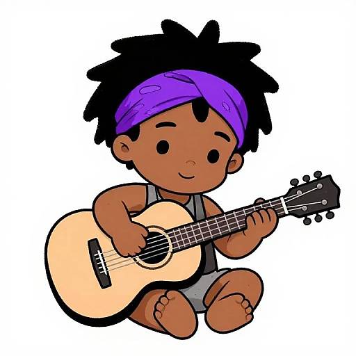 Baby Jimi Hendrix Playing Guitar