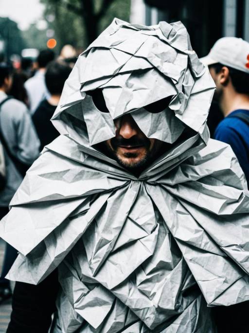 Candid Festival Cosplay: Crumpled Paper Costume