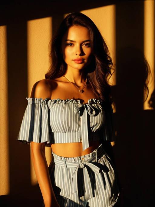 Chic Summer Striped Outfit for Women