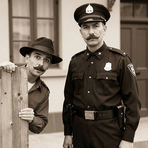 Vintage Sepia Photo of Two Men