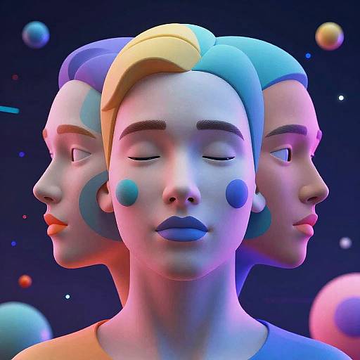 Surreal AI Morphing Facial Expressions