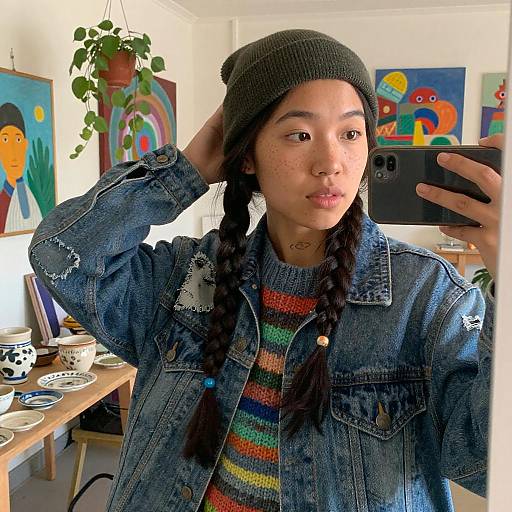 Sunlit Community Art Space Selfie Portrait