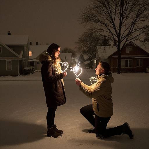 Romantic Winter Night Proposal