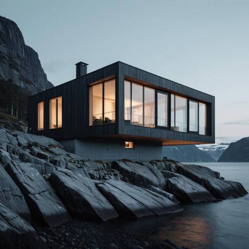 Scandinavian Minimalist Fjord House