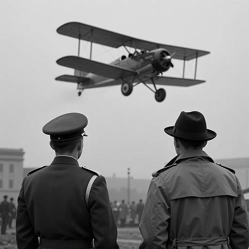 Mysterious Men in Silhouetted Urban Scene