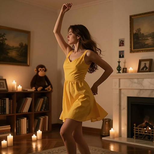 Elegant Dance in a Candlelit Room