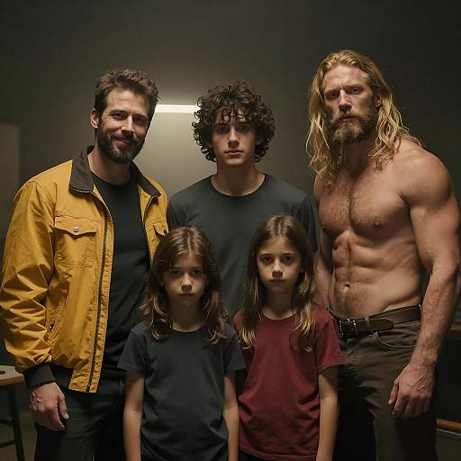 Mysterious Gathering in Dim Light