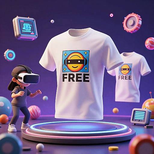 Futuristic VR T-Shirt Design