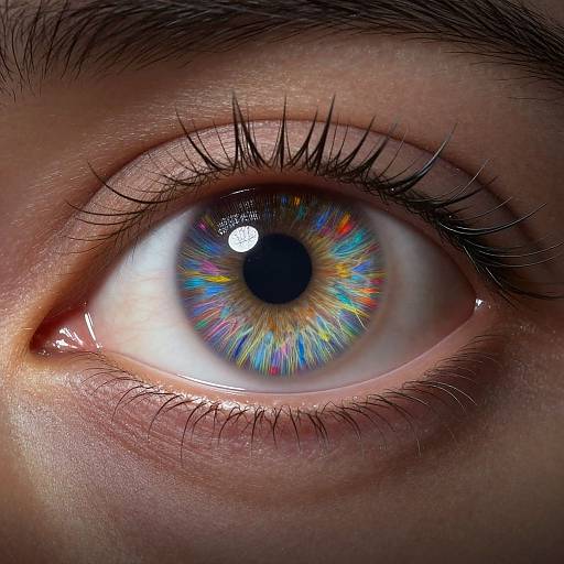 Hyperrealistic Man Eye Macro Portrait