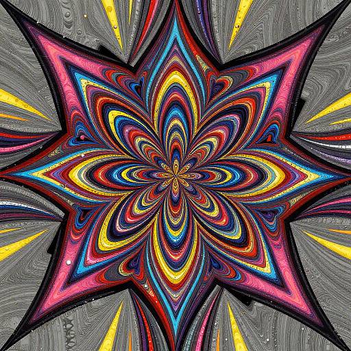 Psychedelic Metallic Comic Art Fusion