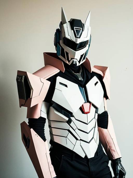 Man in Sideswipe Transformers Cosplay Costume