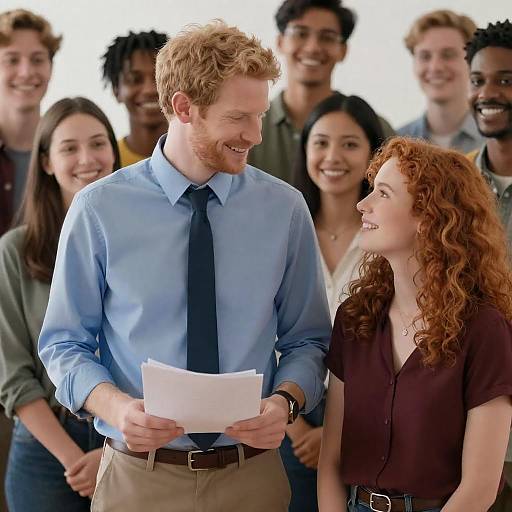 Cheerful Business Interaction Among Diverse Group