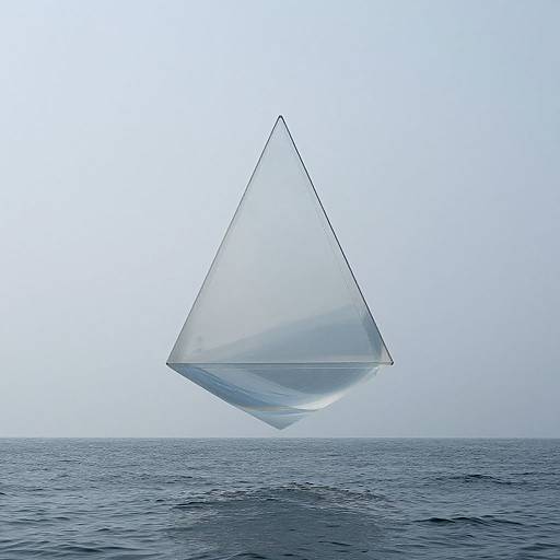 Transcendent Pyramid Between Sky and Sea