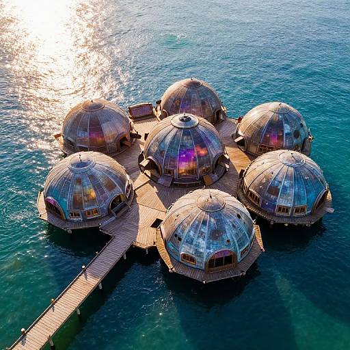 Star Wars-Inspired Dome Huts Over Water