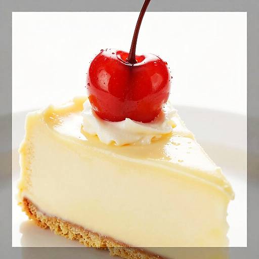 Creamy Dessert Slice with Cherry