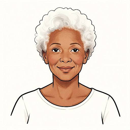 Cross-Hatch Portrait of Elderly Woman