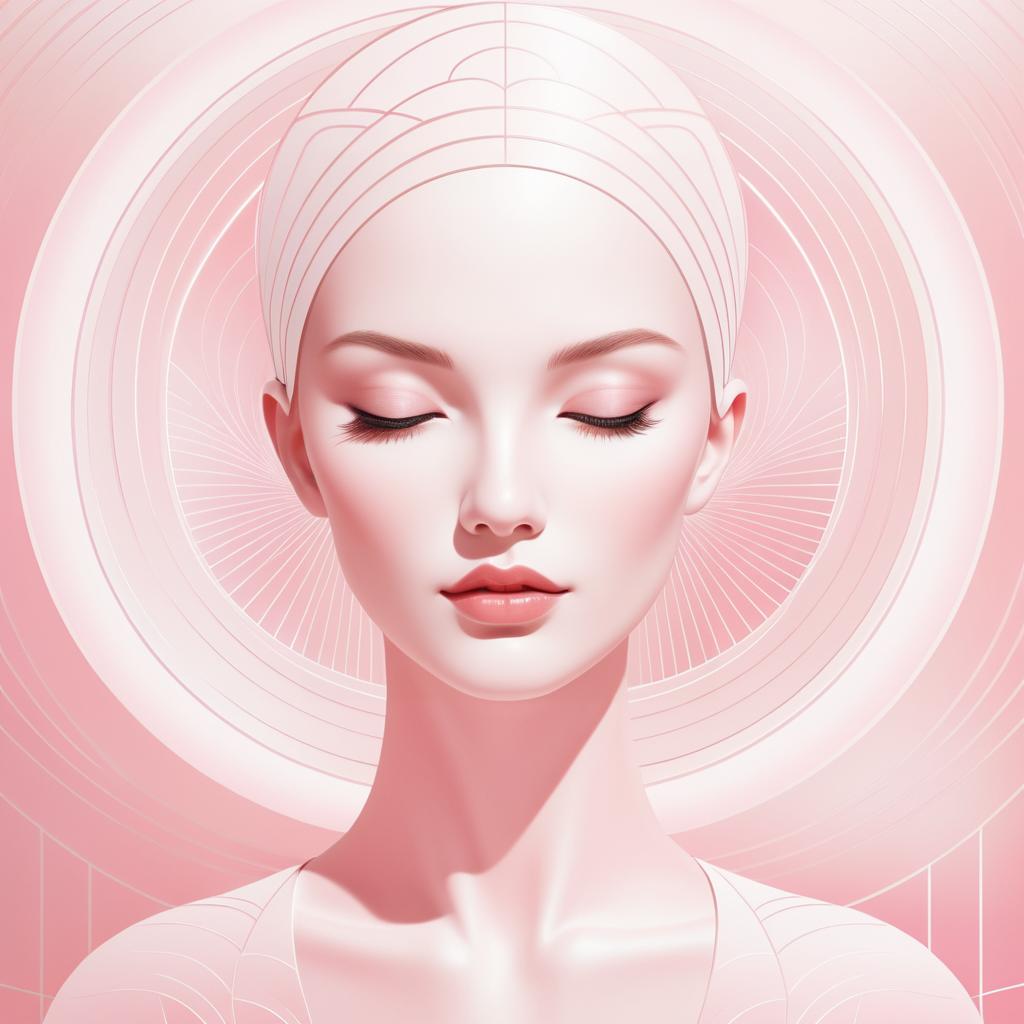 Elegant Minimalist Portrait in Art Deco Style