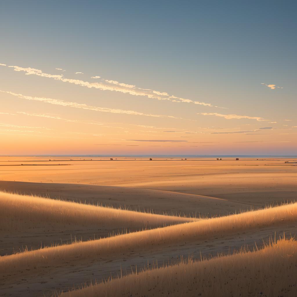 Serene Sandy Expanse at Dusk