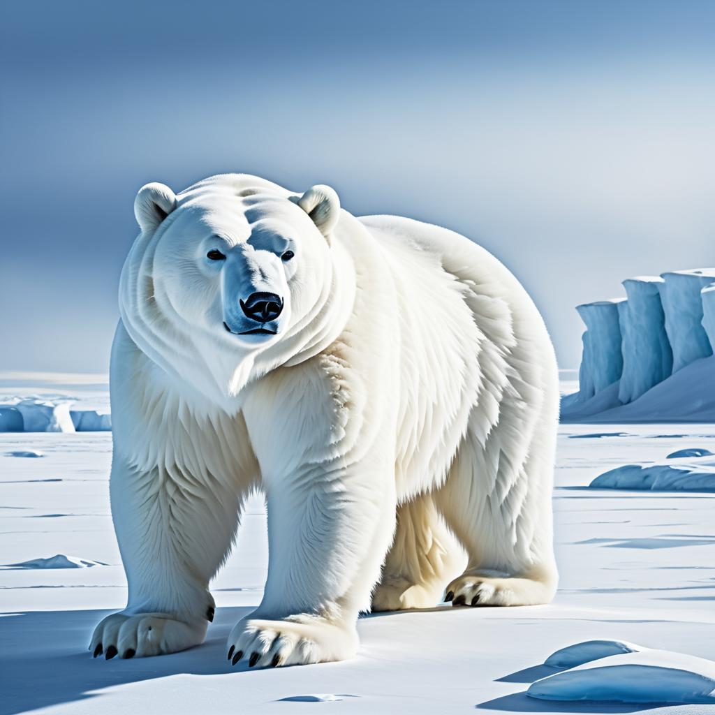 Majestic Polar Bear in Icy Tundra