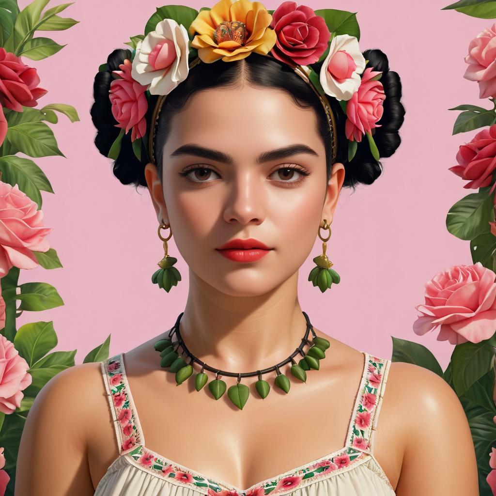 Frida Kahlo Inspired Gothic Girl Art