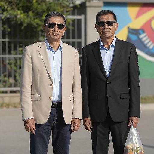 Stylish Duo in Urban Setting