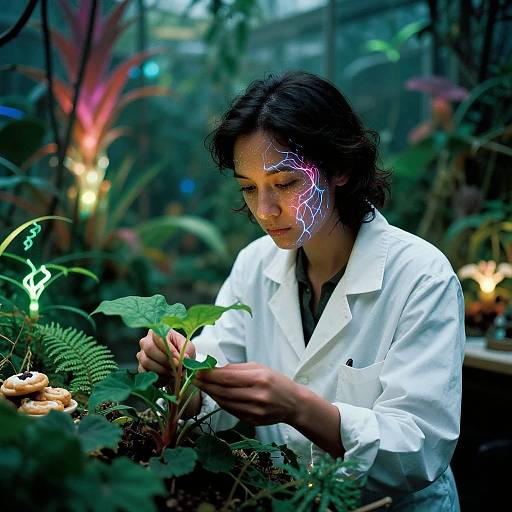 Sci-Fi Botanical Scientist Portrait