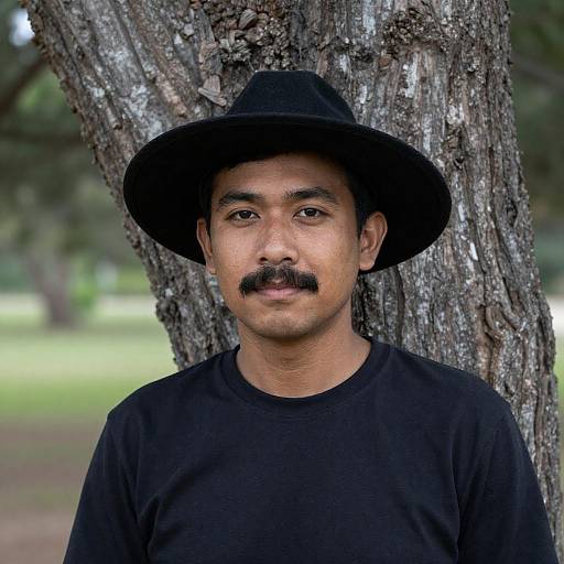 Mysterious Man by a Majestic Tree