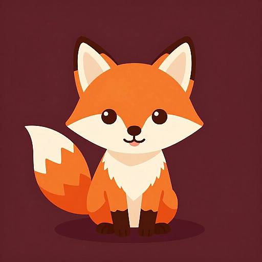 Colorful Fox Vector Illustration