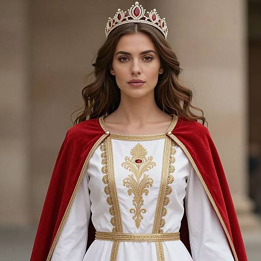 Regal Woman with Crowned Elegance