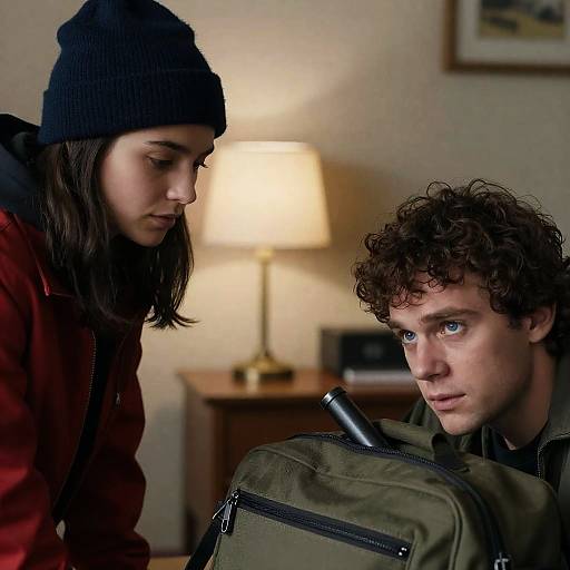 Intense Indoor Portrait of a Couple