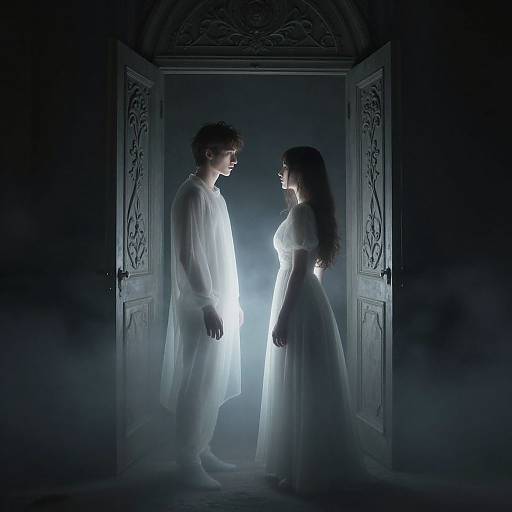 Ethereal Encounter in Misty Darkness