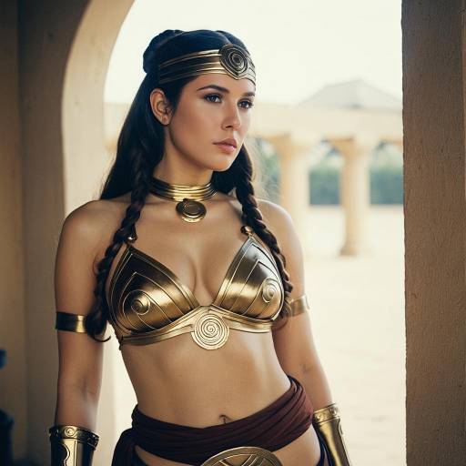 Photorealistic Slave Leia Cosplay Portrait