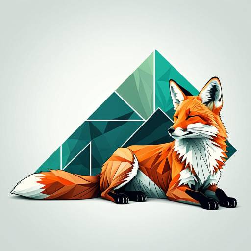 Geometric Stylized Fox Illustration