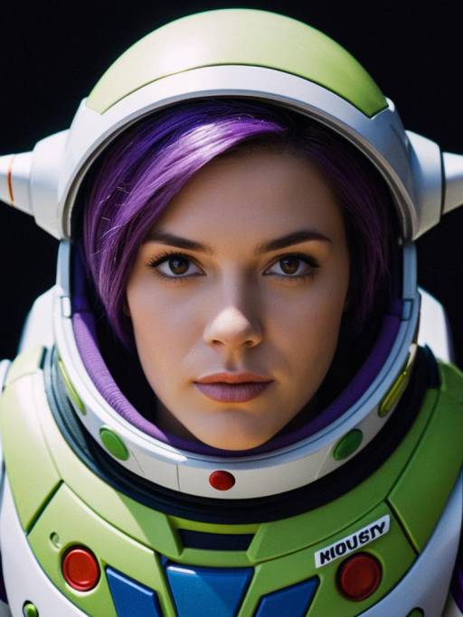 Woman in Buzz Lightyear Costume Headshot