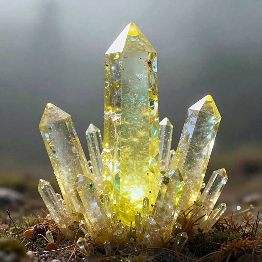 Ethereal Fantasy Crystal Landscape