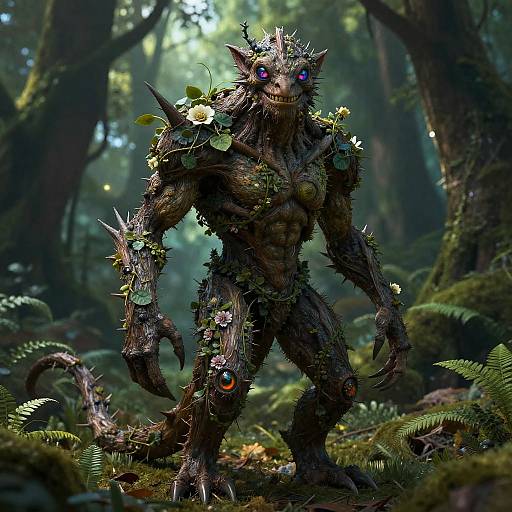 Blooming Thorned Ent Fantasy Creature