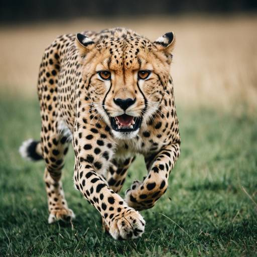 Close-up of Sprinting Cheetah