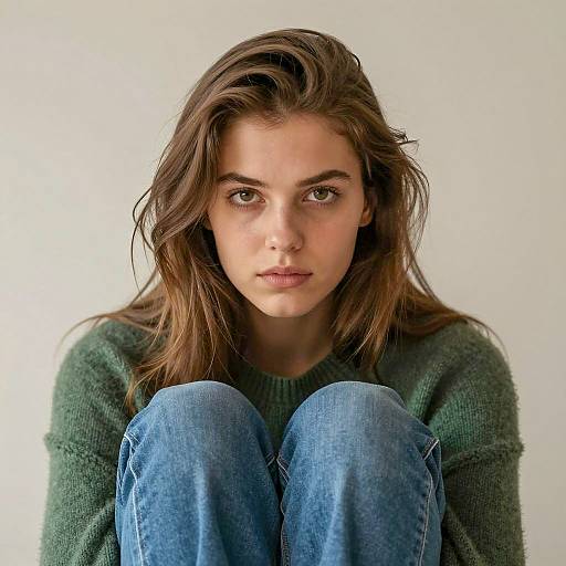 Close-Up Portrait of Young Woman