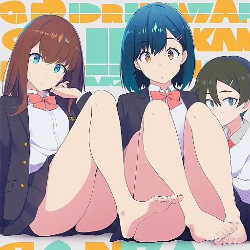 Illustration of Asanaka yomogi, gridman universe in the style of Namaniku atk