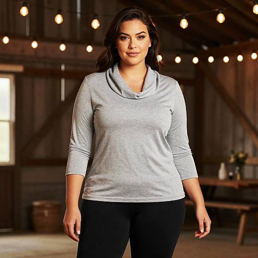 Curvy Woman in Casual Rustic Style