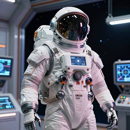Futuristic Space Suit Close-Up