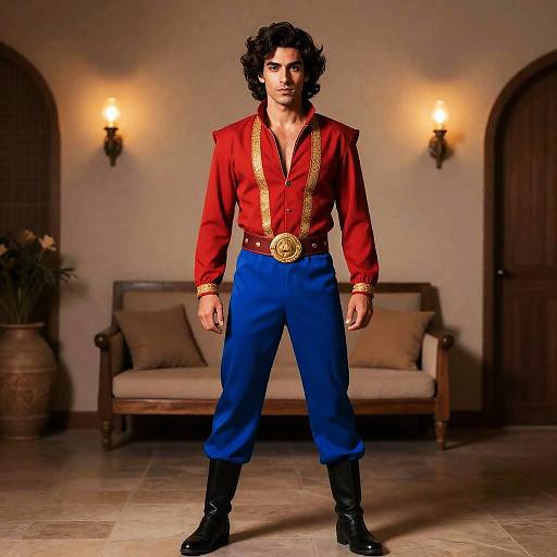 Man in Aladdin Iago Costume