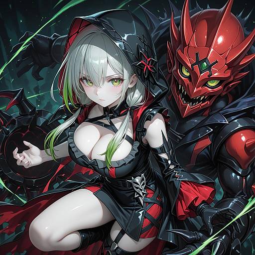 Illustration of Diabellstar the black witch, yu-gi-oh! in the style of Yone kinji