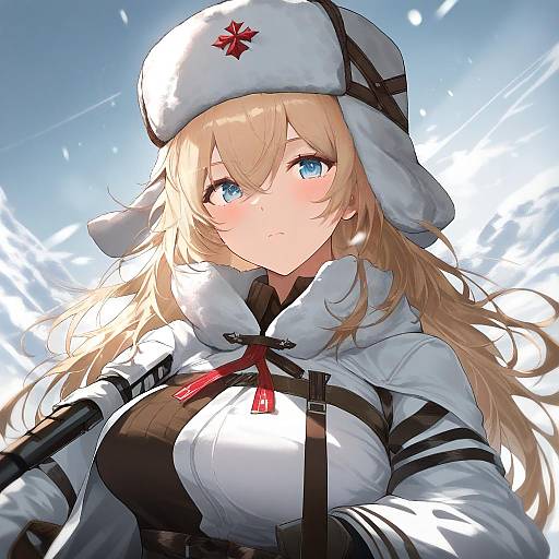 Illustration of Mosin-nagant (girls' frontline), girls' frontline in the style of Mel/a