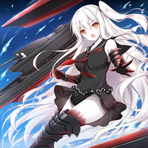 Illustration of Aircraft carrier oni, kantai collection in the style of Nanase miori